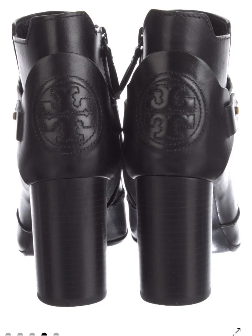 Tory Burch Black Leather Buckle Ankle Booties
